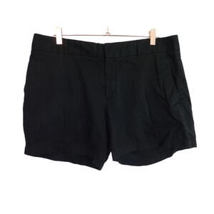 Banana Republic Women 8 Hampton Fit Black Flat Front Shorts